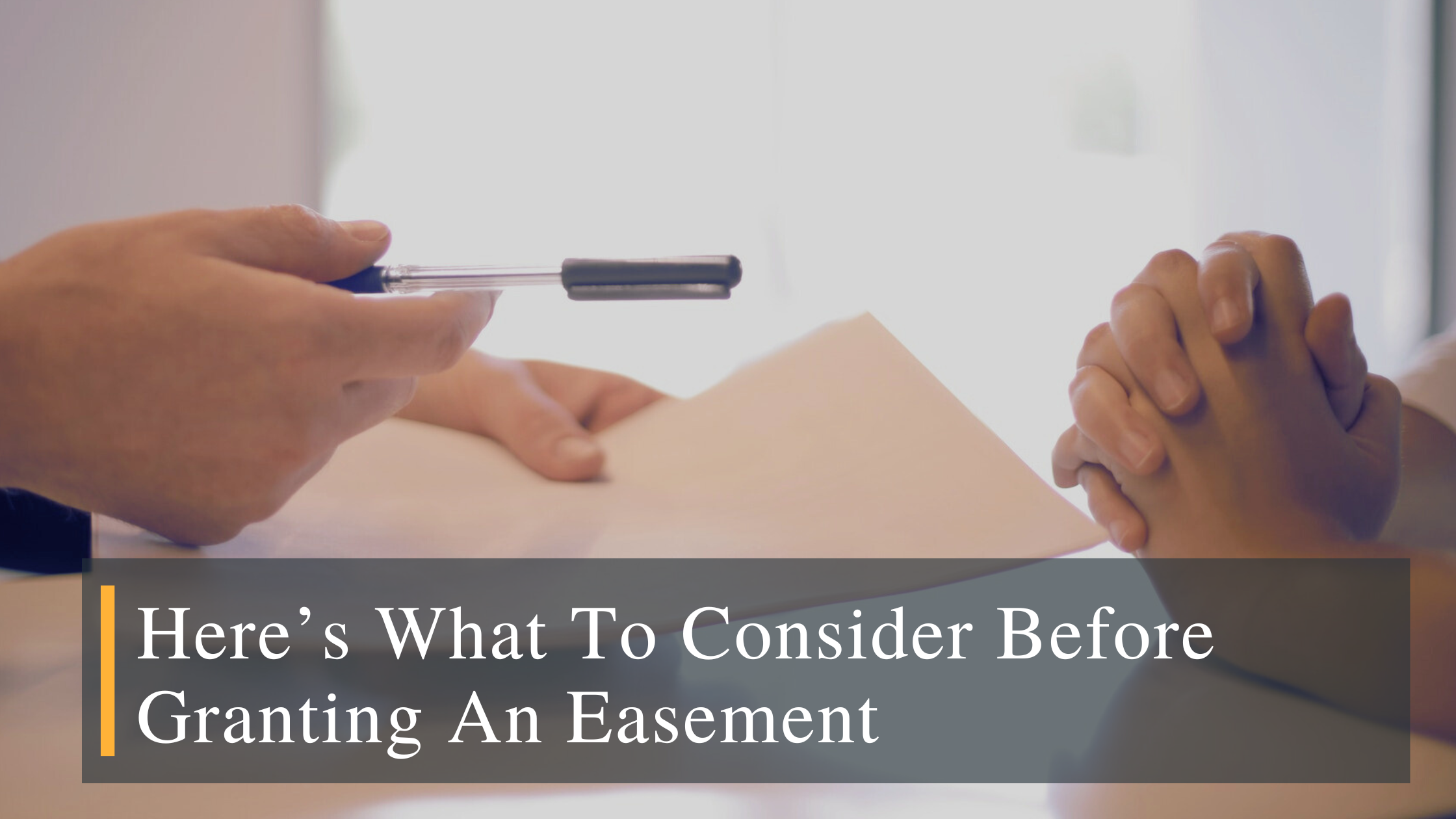Stross Law Firm - What to consider before granting easement